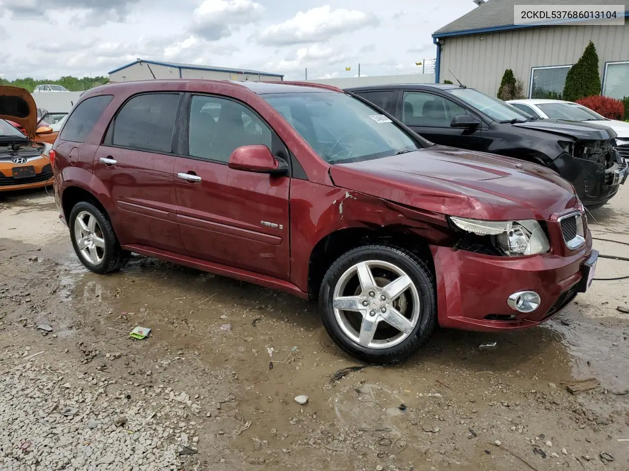 2008 Pontiac Torrent Gxp VIN: 2CKDL537686013104 Lot: 55468535