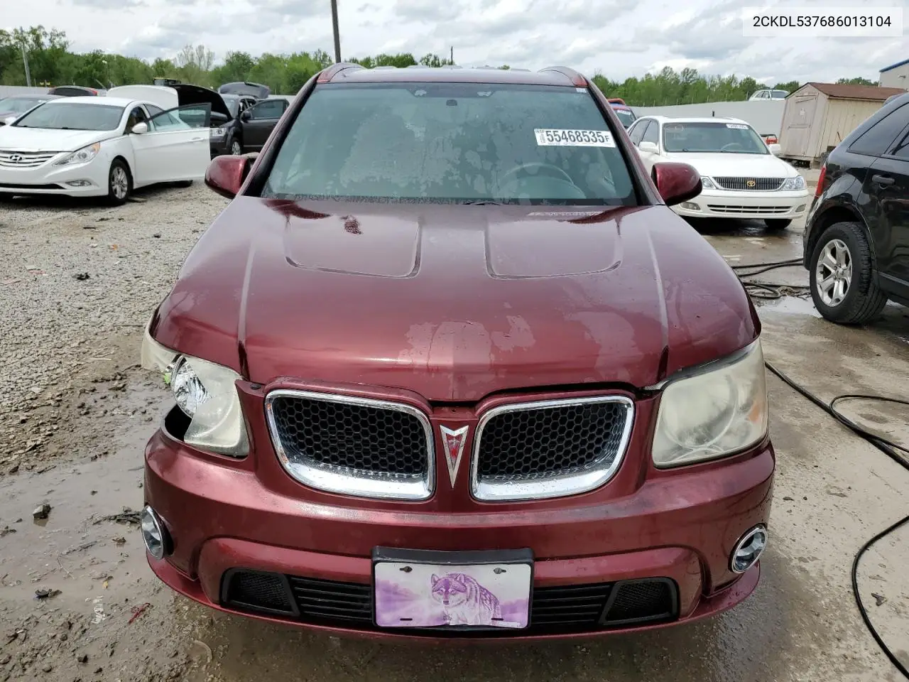 2008 Pontiac Torrent Gxp VIN: 2CKDL537686013104 Lot: 55468535