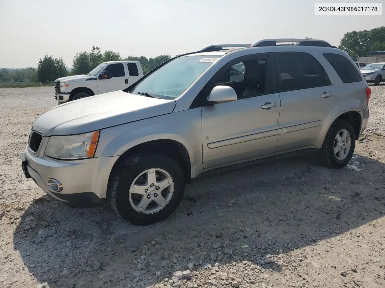 2008 Pontiac Torrent VIN: 2CKDL43F986017178 Lot: 58590795