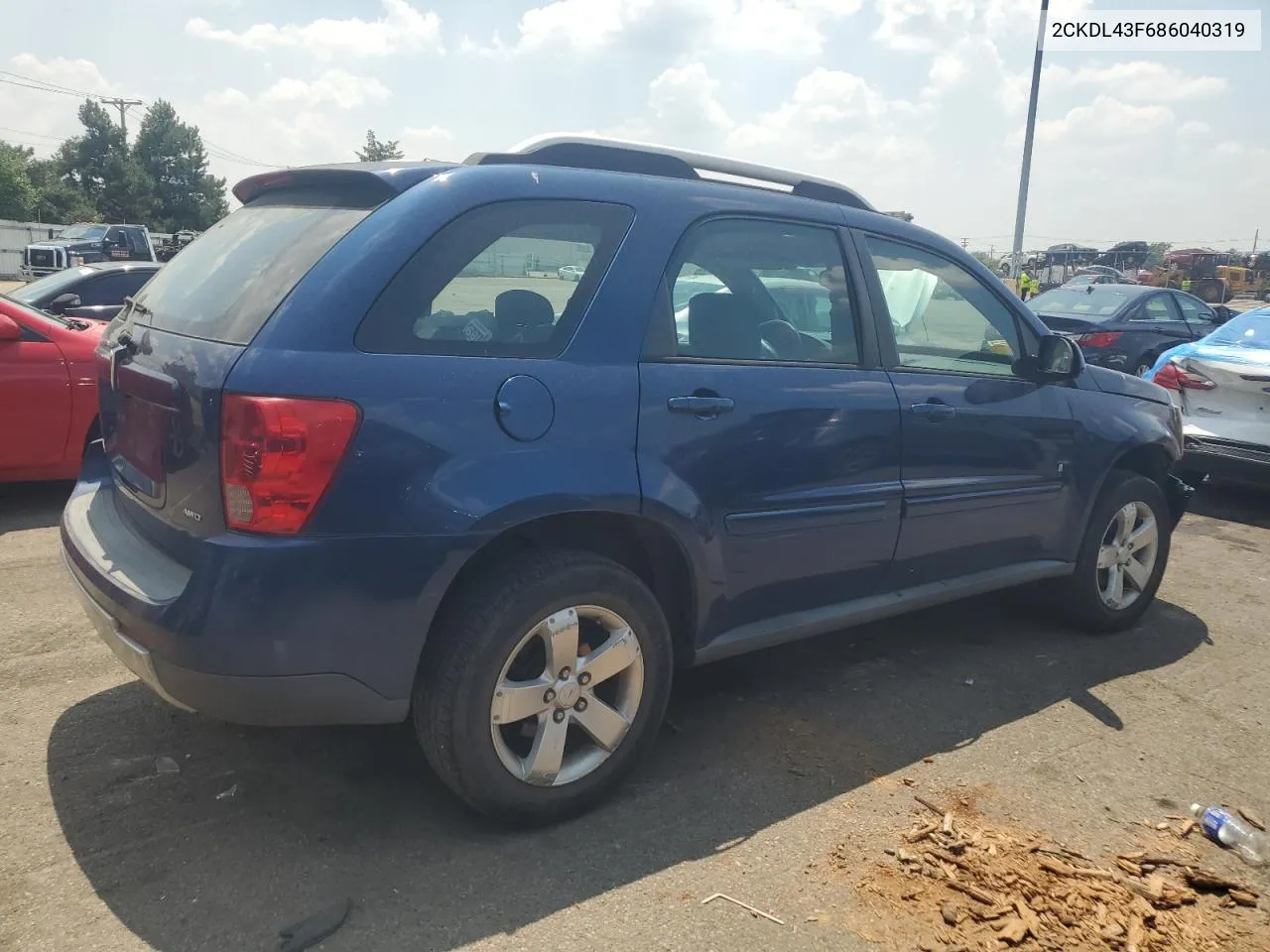 2008 Pontiac Torrent VIN: 2CKDL43F686040319 Lot: 60056274