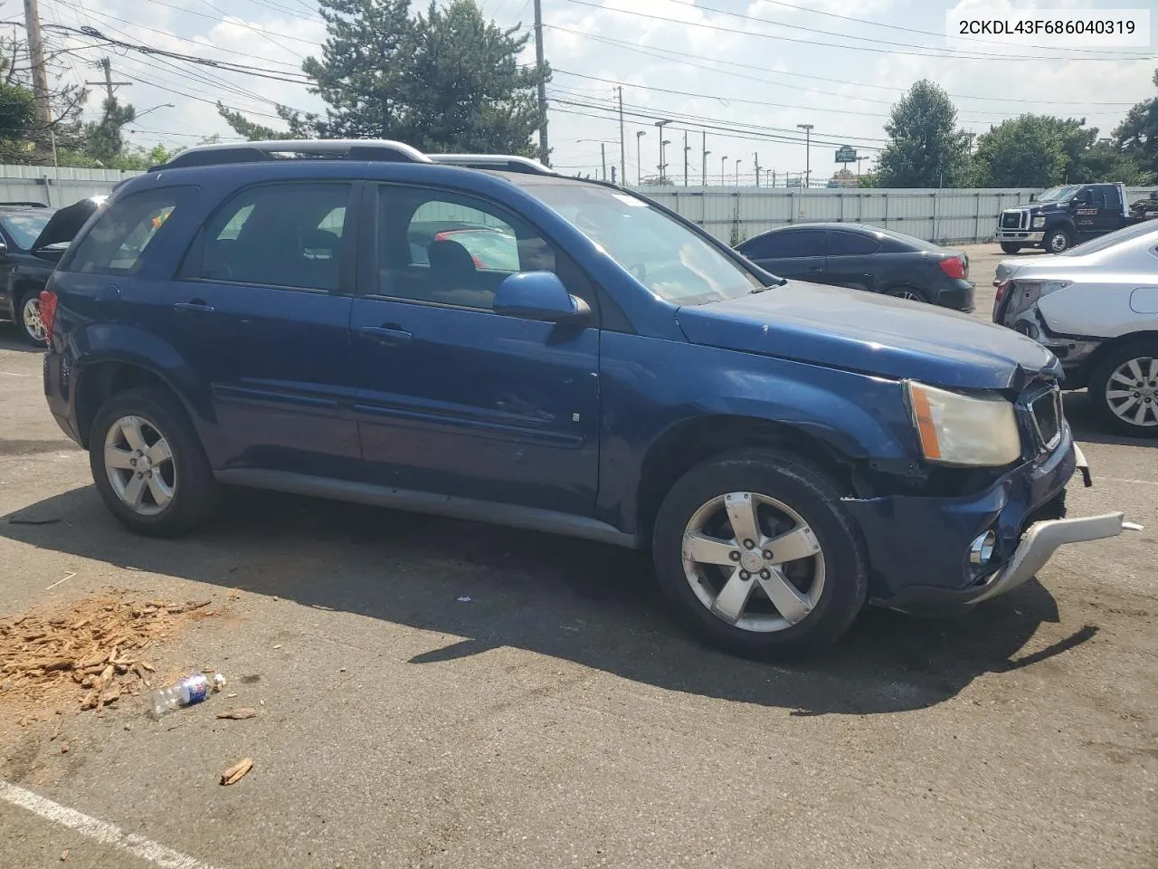 2008 Pontiac Torrent VIN: 2CKDL43F686040319 Lot: 60056274