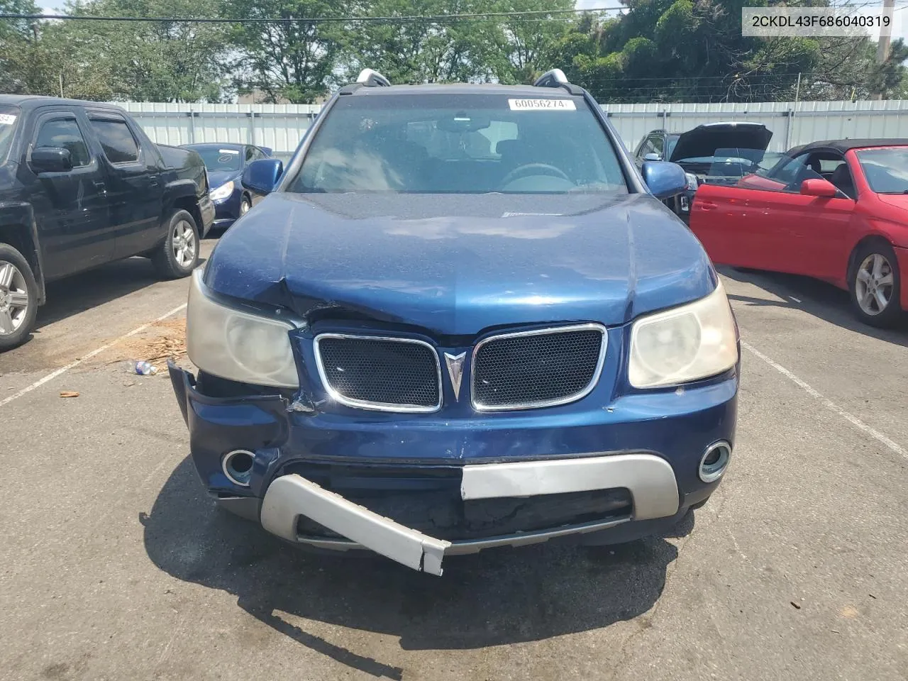2008 Pontiac Torrent VIN: 2CKDL43F686040319 Lot: 60056274