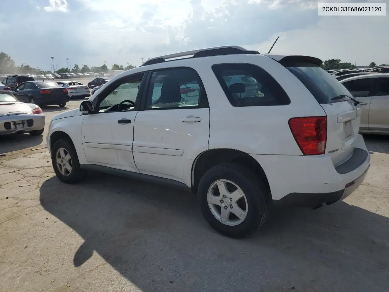 2008 Pontiac Torrent VIN: 2CKDL33F686021120 Lot: 62005025