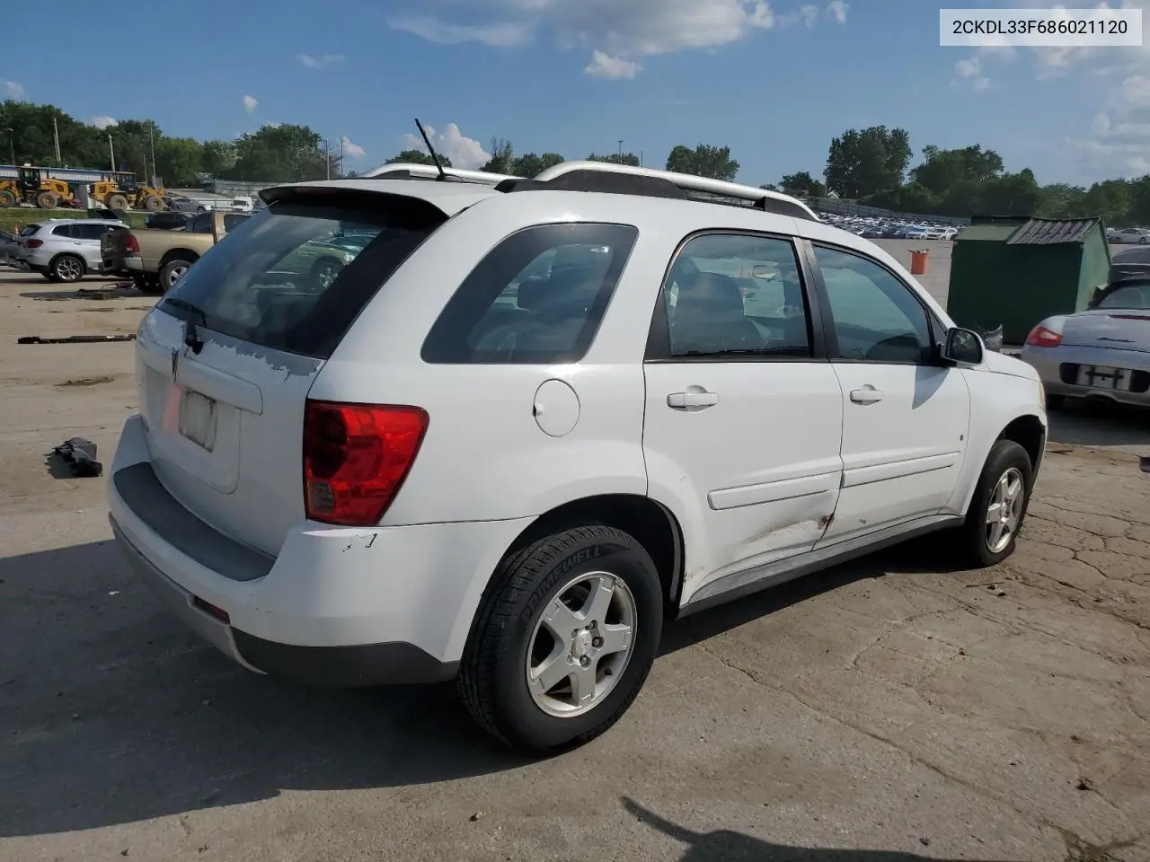 2008 Pontiac Torrent VIN: 2CKDL33F686021120 Lot: 62005025
