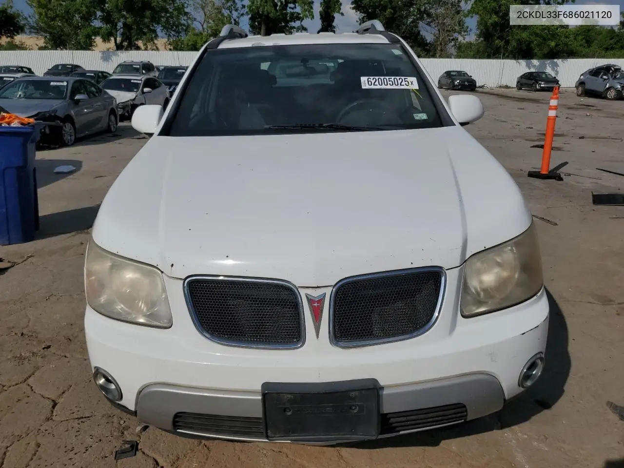 2008 Pontiac Torrent VIN: 2CKDL33F686021120 Lot: 62005025