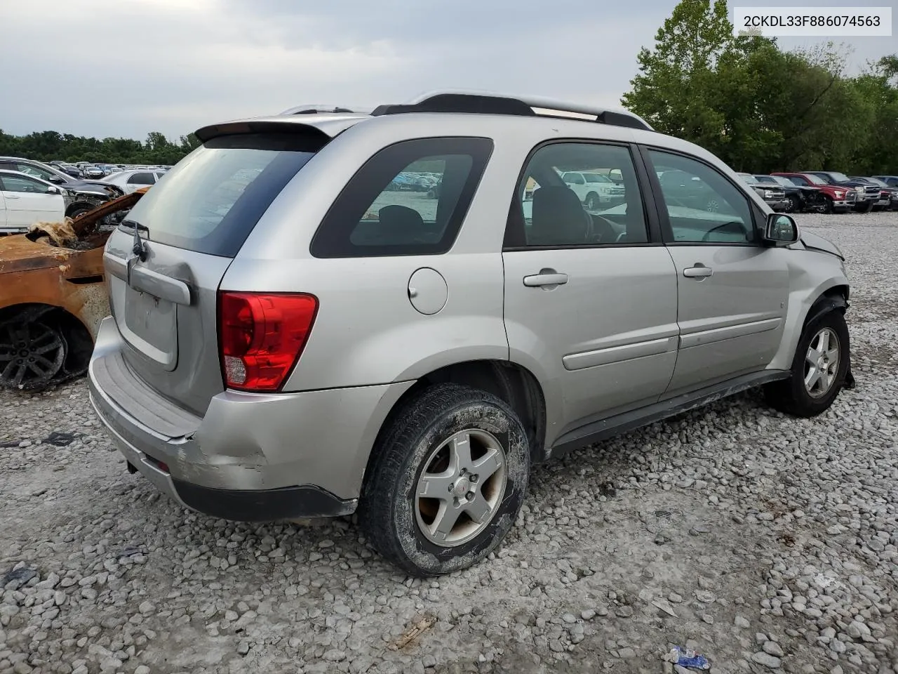 2008 Pontiac Torrent VIN: 2CKDL33F886074563 Lot: 65669064