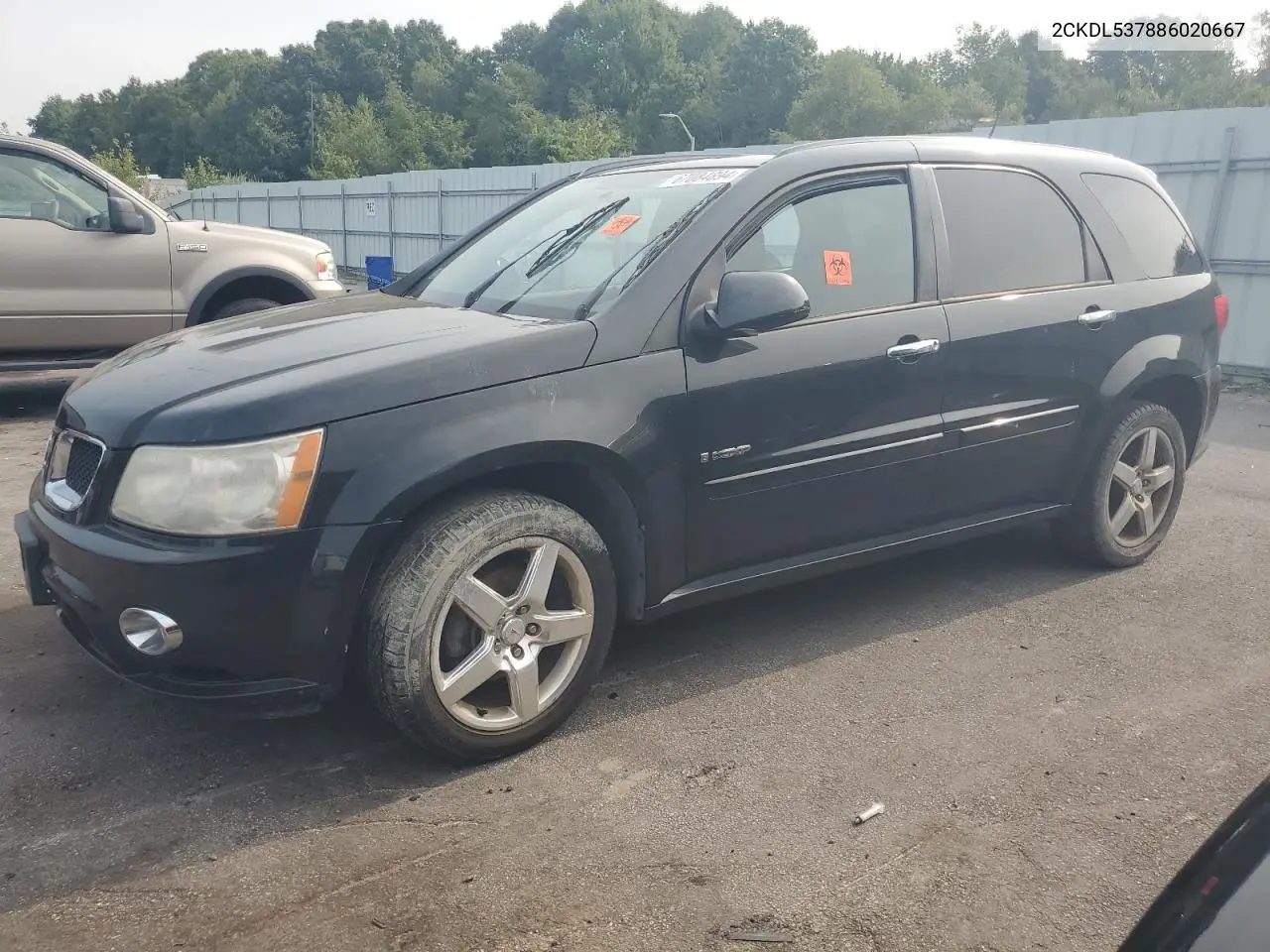 2008 Pontiac Torrent Gxp VIN: 2CKDL537886020667 Lot: 67084894