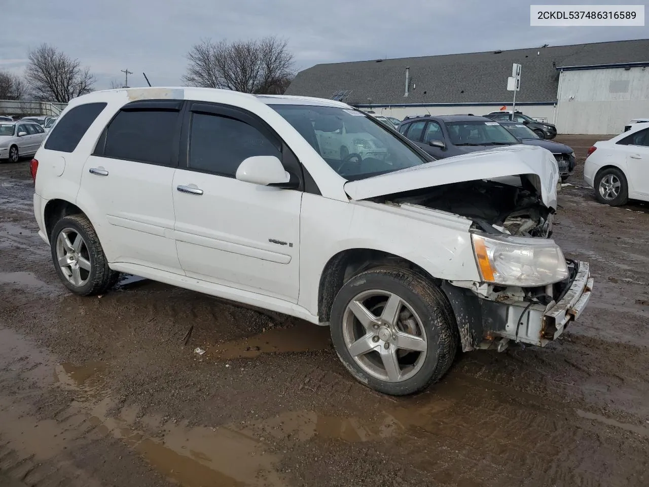 2008 Pontiac Torrent Gxp VIN: 2CKDL537486316589 Lot: 86355714