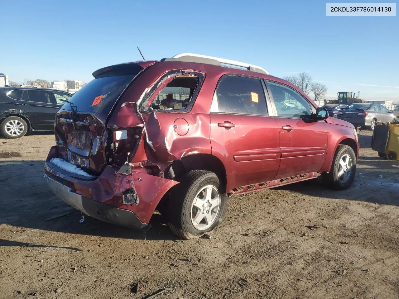 2008 Pontiac Torrent VIN: 2CKDL33F786014130 Lot: 87384534