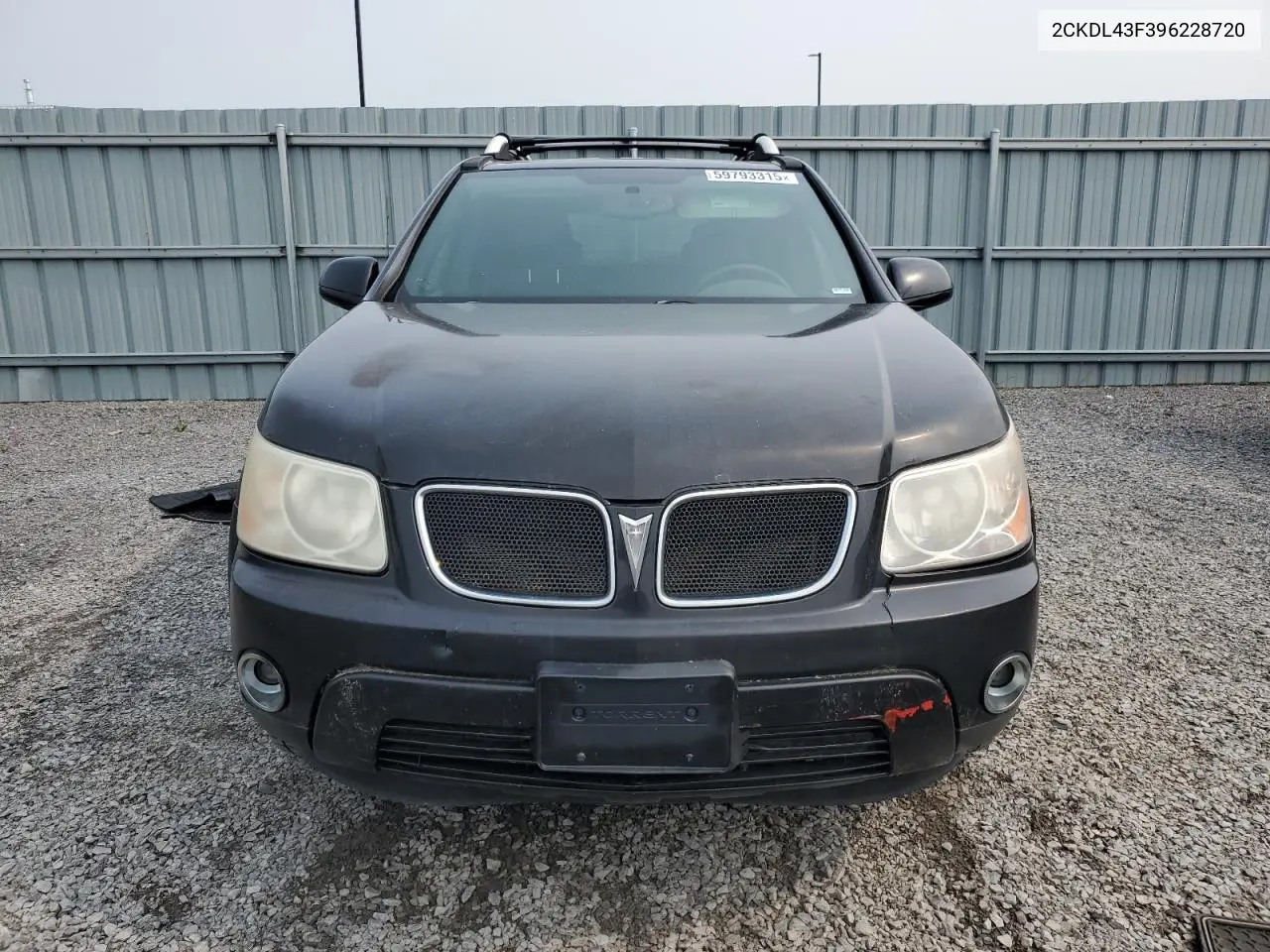 2009 Pontiac Torrent VIN: 2CKDL43F396228720 Lot: 59793315