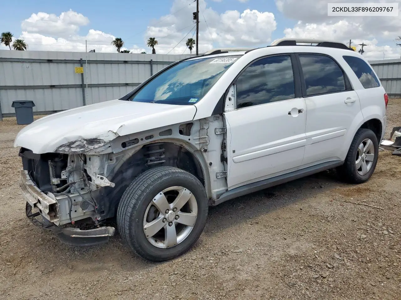 2009 Pontiac Torrent VIN: 2CKDL33F896209767 Lot: 60196385