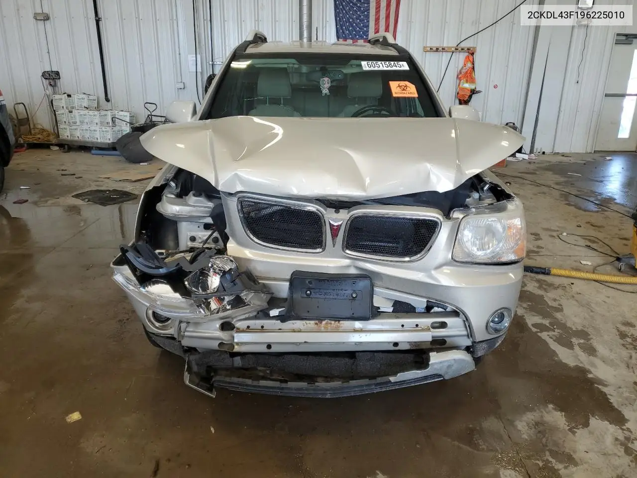 2009 Pontiac Torrent VIN: 2CKDL43F196225010 Lot: 60515845