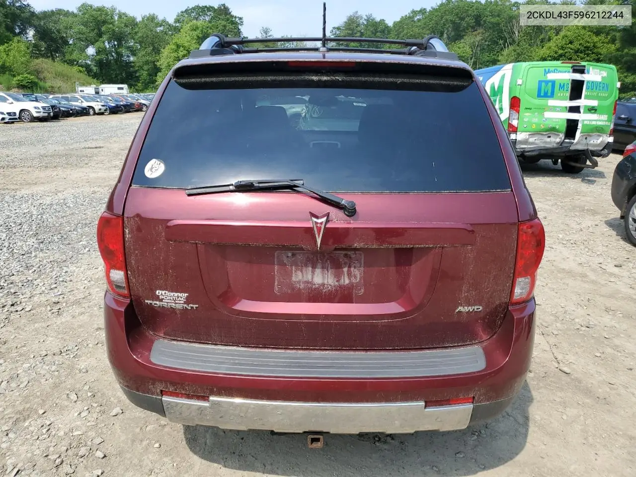 2009 Pontiac Torrent VIN: 2CKDL43F596212244 Lot: 63074315