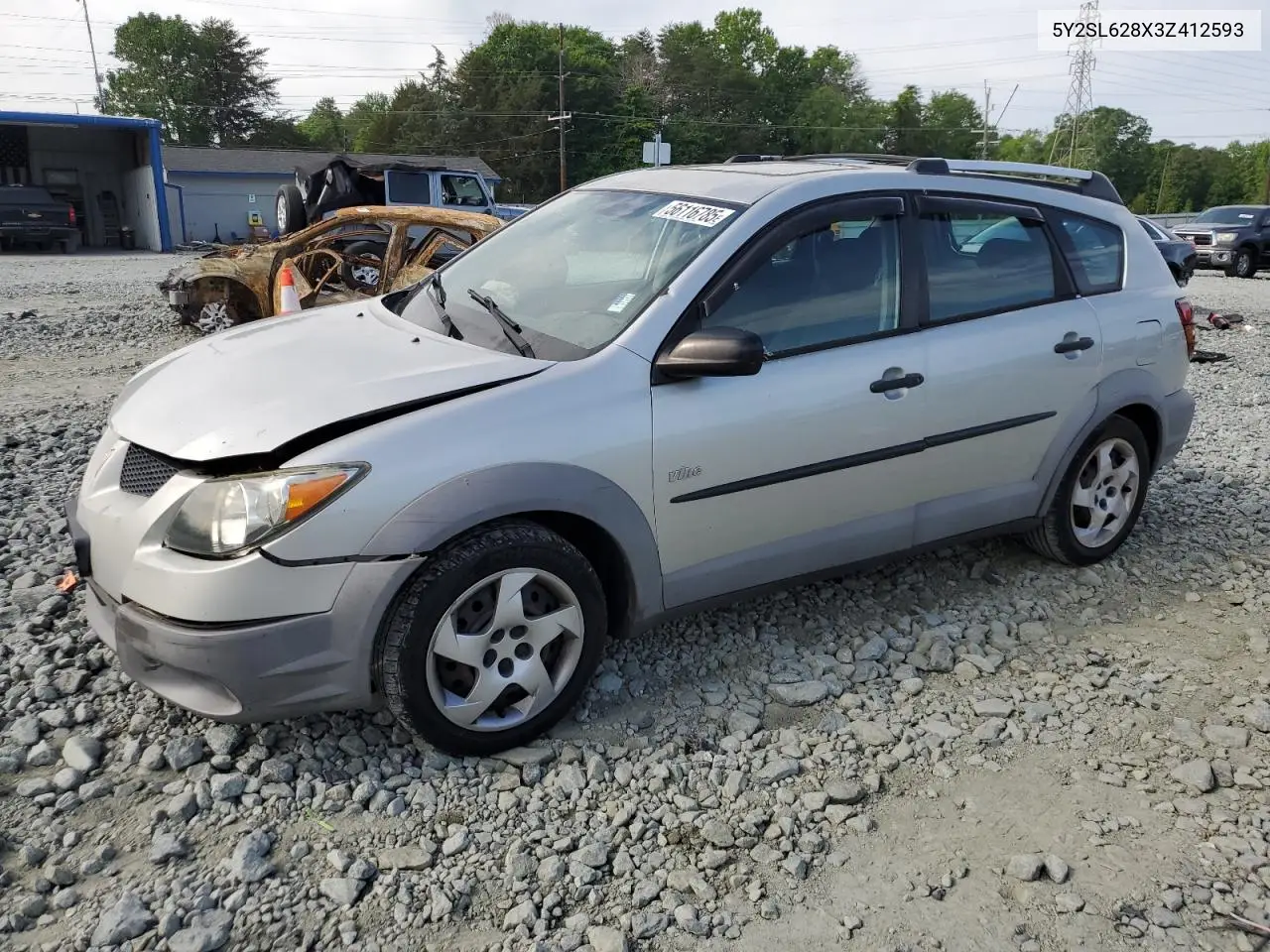 2003 Pontiac Vibe VIN: 5Y2SL628X3Z412593 Lot: 56116785