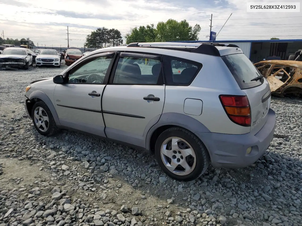 2003 Pontiac Vibe VIN: 5Y2SL628X3Z412593 Lot: 56116785