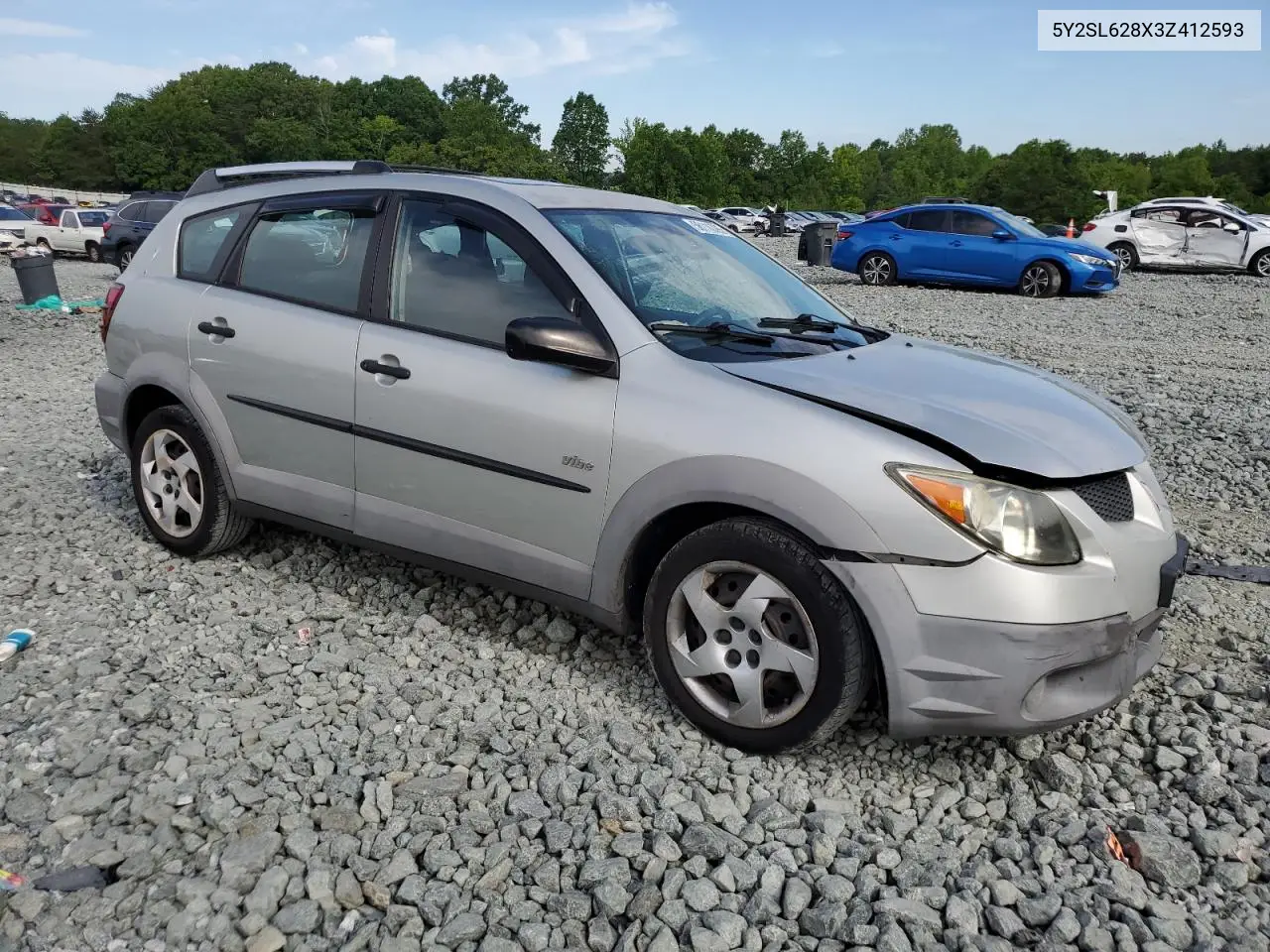 2003 Pontiac Vibe VIN: 5Y2SL628X3Z412593 Lot: 56116785