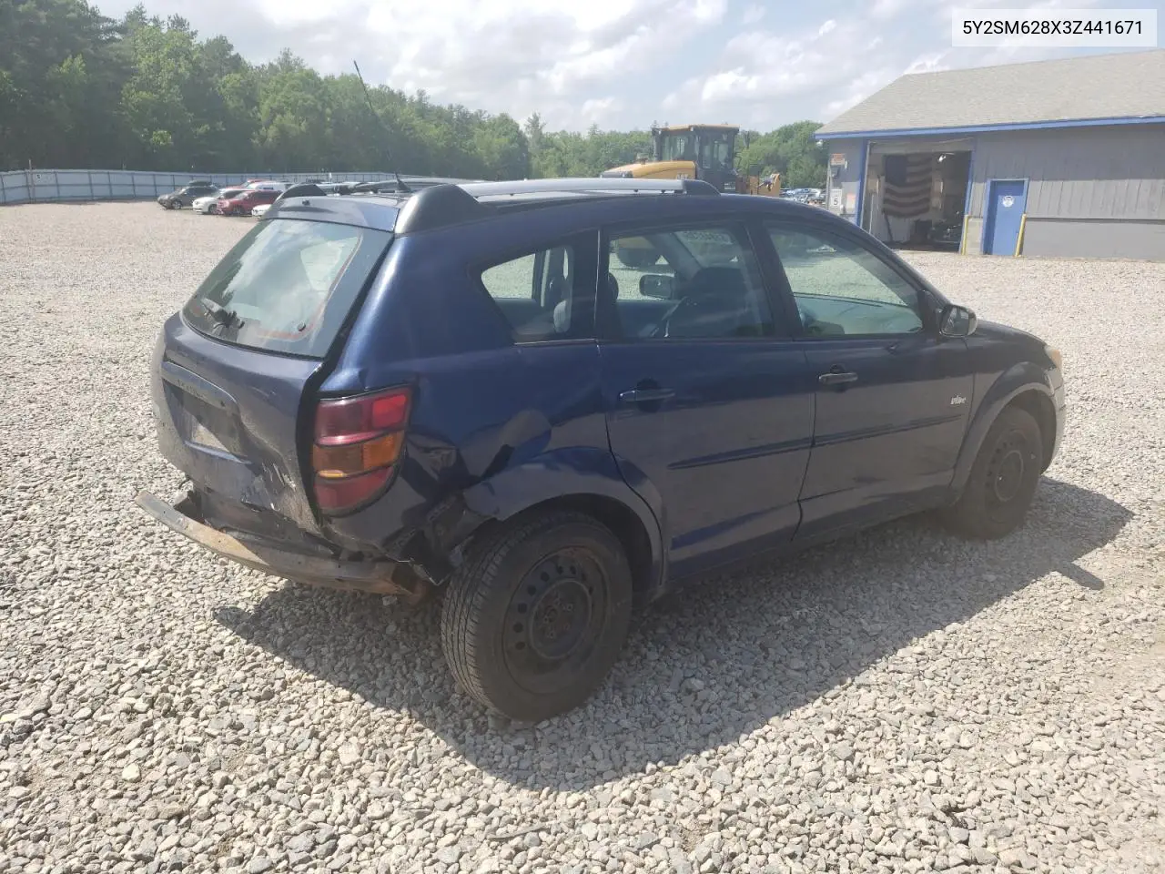 2003 Pontiac Vibe VIN: 5Y2SM628X3Z441671 Lot: 61848735