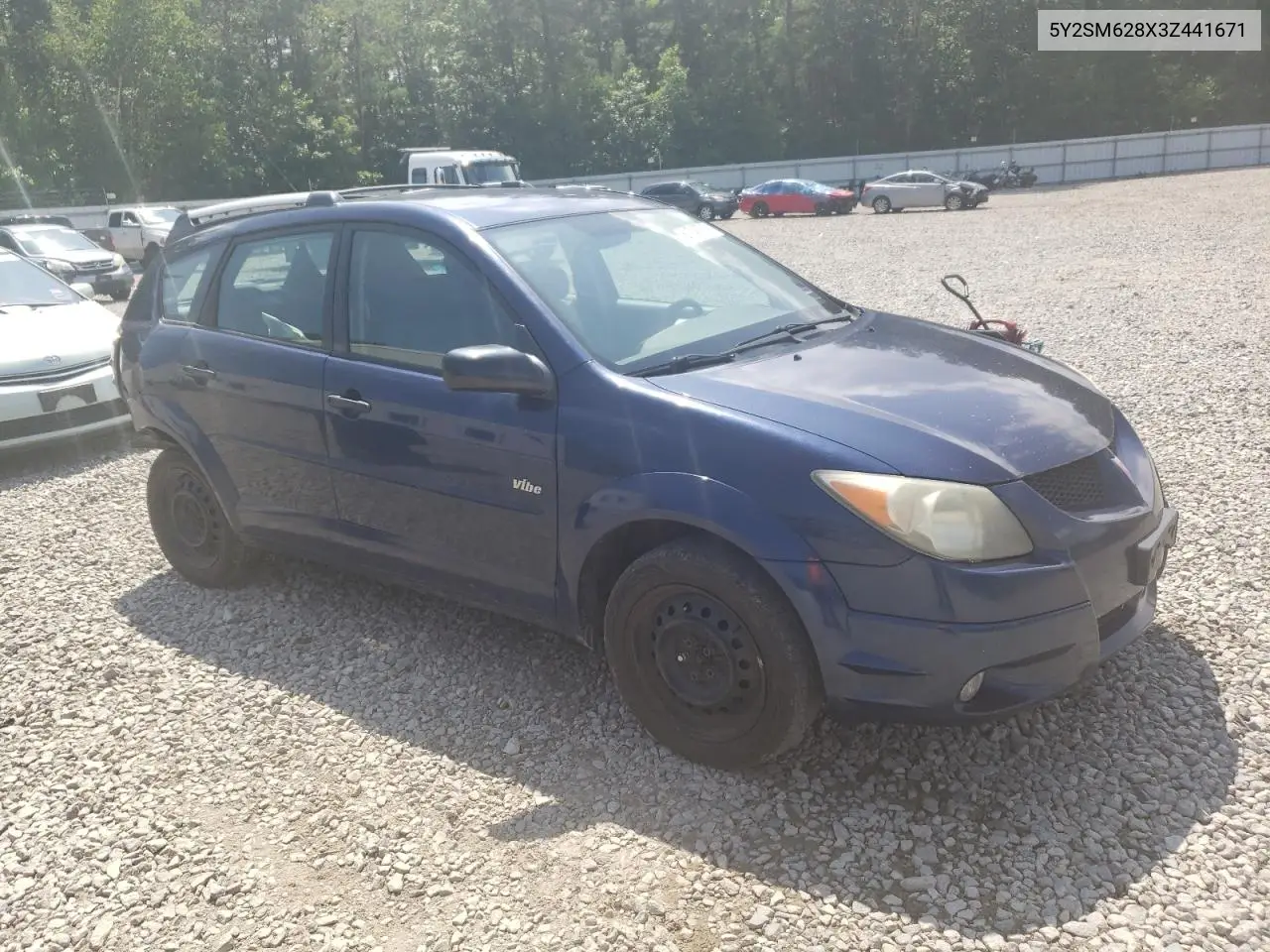 2003 Pontiac Vibe VIN: 5Y2SM628X3Z441671 Lot: 61848735