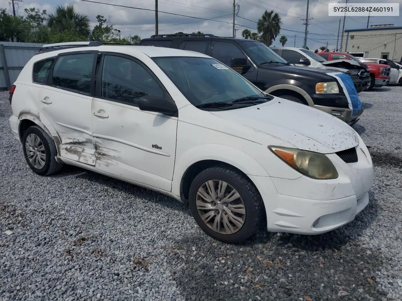 2004 Pontiac Vibe VIN: 5Y2SL62884Z460191 Lot: 56152615