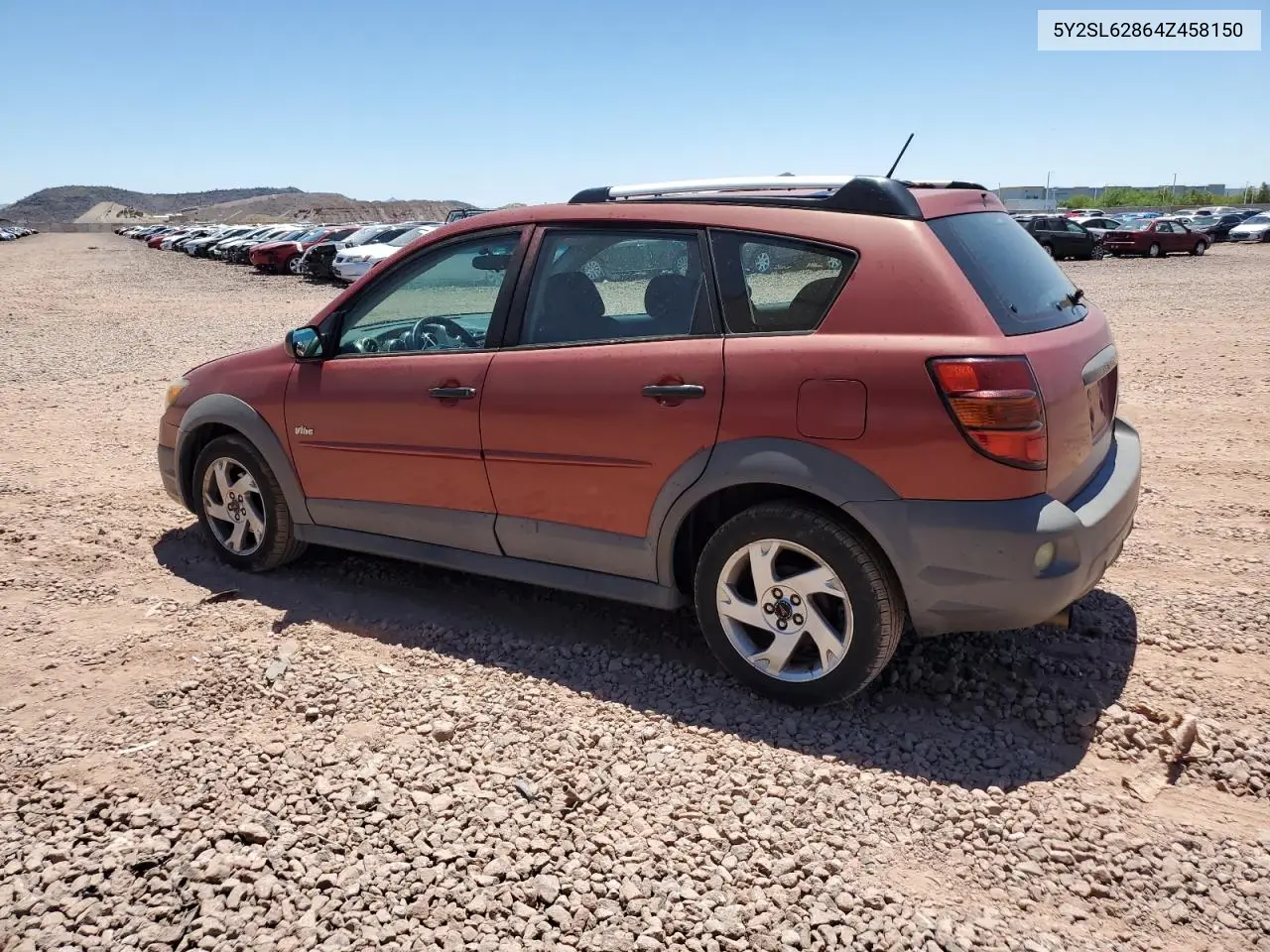 2004 Pontiac Vibe VIN: 5Y2SL62864Z458150 Lot: 61735405