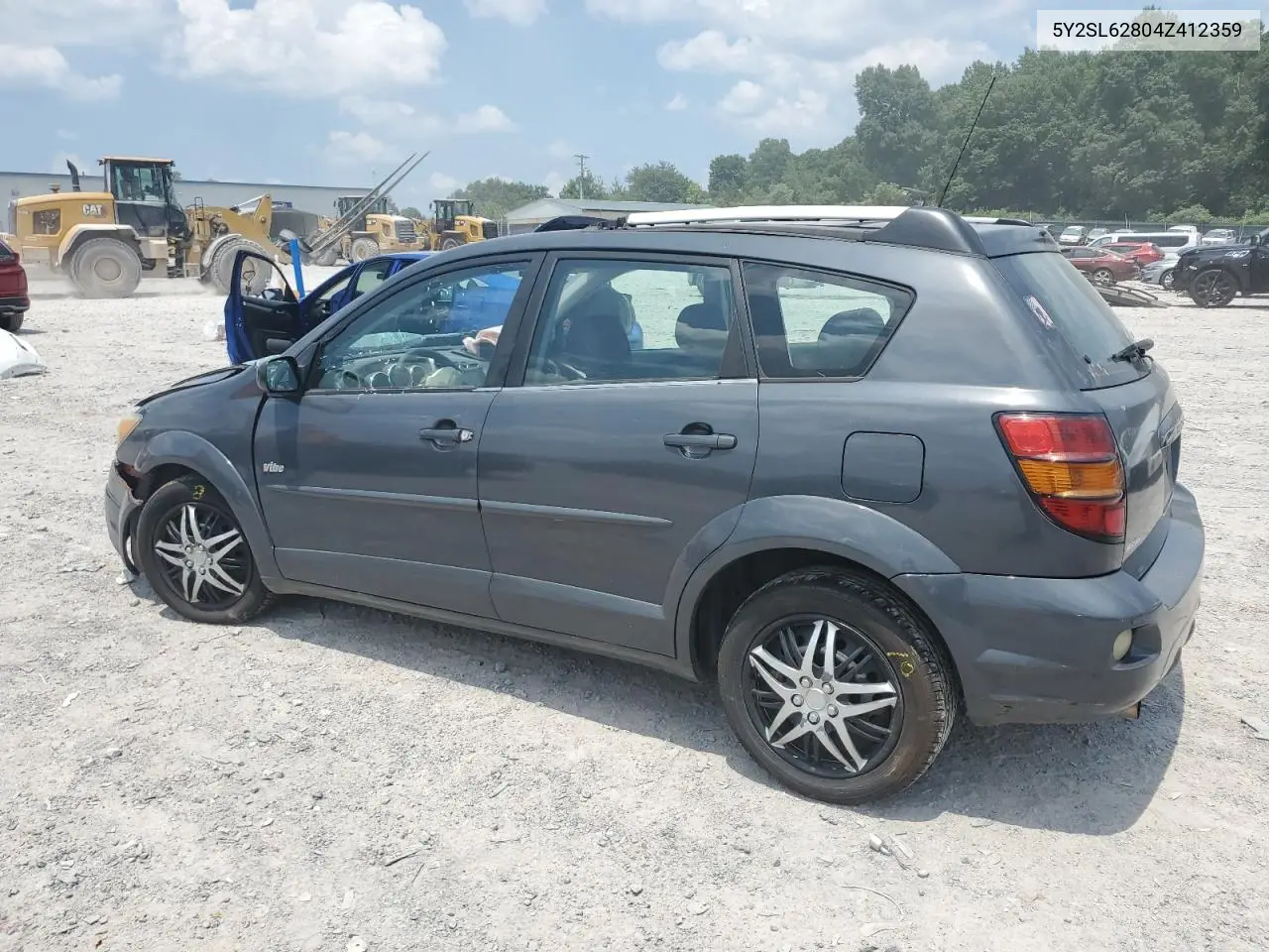 2004 Pontiac Vibe VIN: 5Y2SL62804Z412359 Lot: 61961855