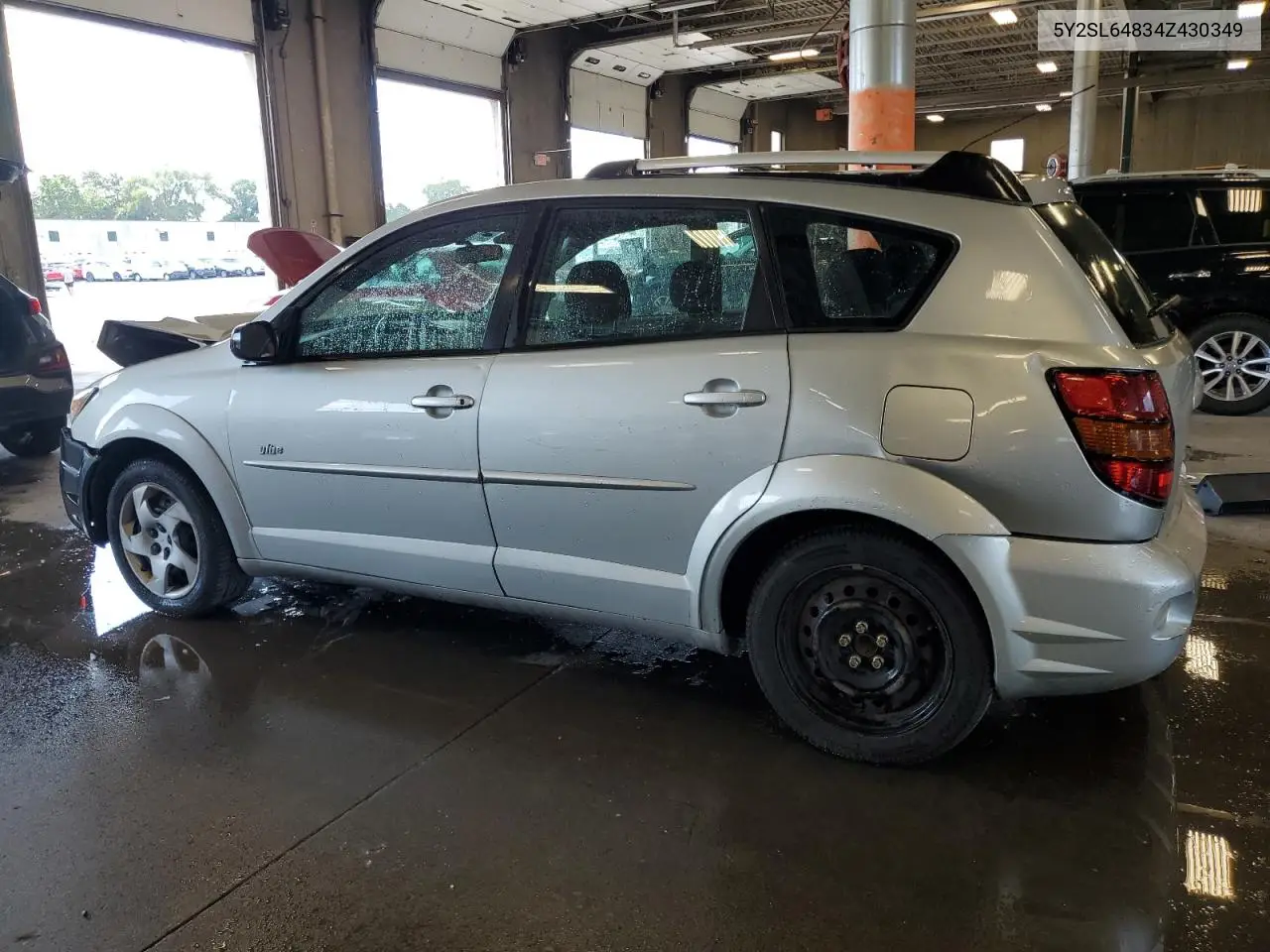 2004 Pontiac Vibe VIN: 5Y2SL64834Z430349 Lot: 63217785