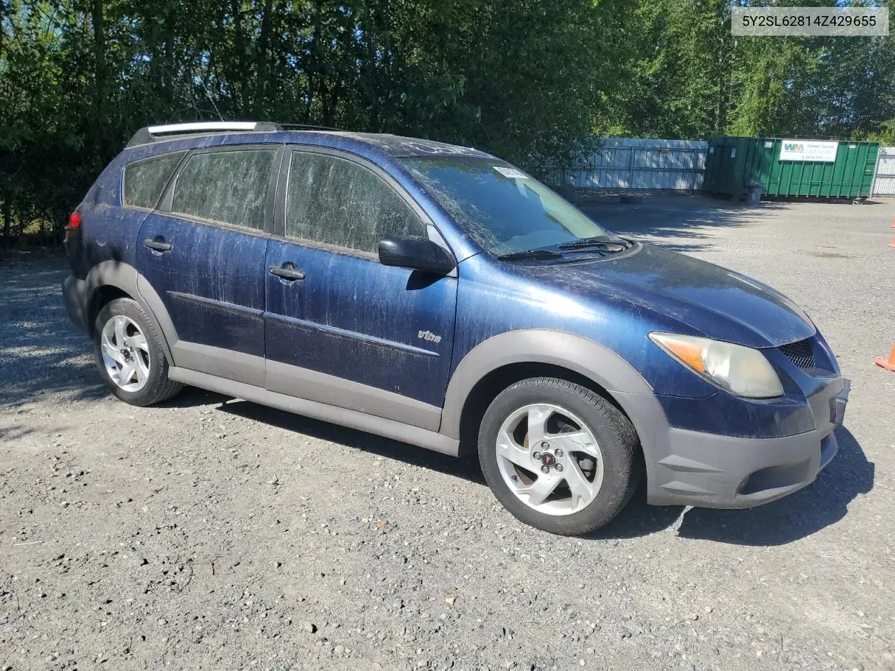 2004 Pontiac Vibe VIN: 5Y2SL62814Z429655 Lot: 63421745