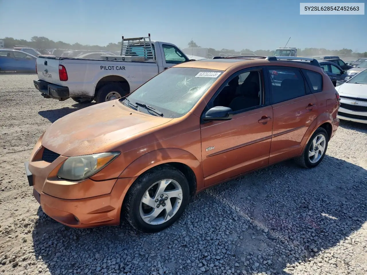 2004 Pontiac Vibe VIN: 5Y2SL62854Z452663 Lot: 63753585