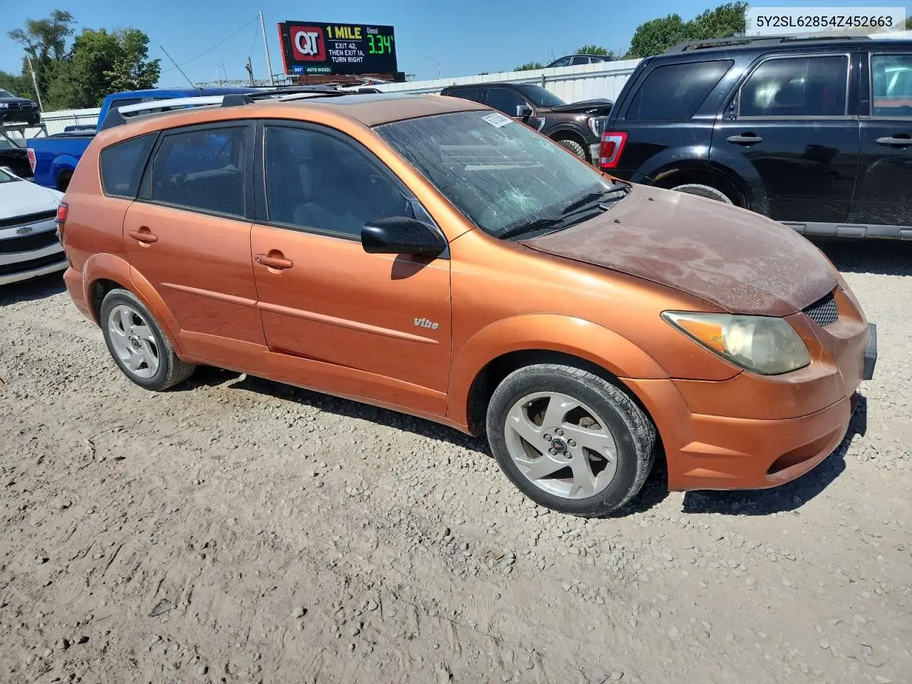 2004 Pontiac Vibe VIN: 5Y2SL62854Z452663 Lot: 63753585