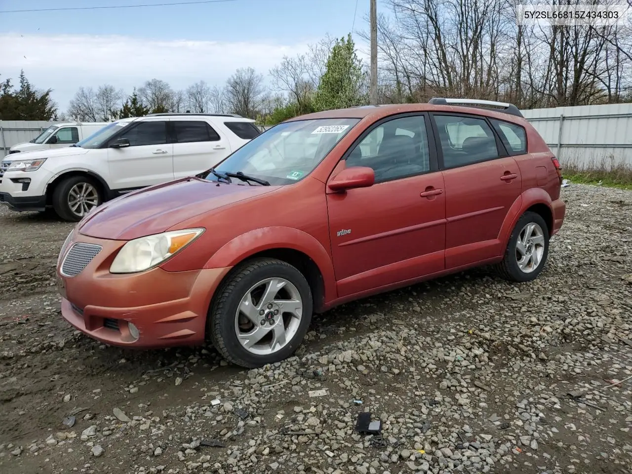 2005 Pontiac Vibe VIN: 5Y2SL66815Z434303 Lot: 52952265
