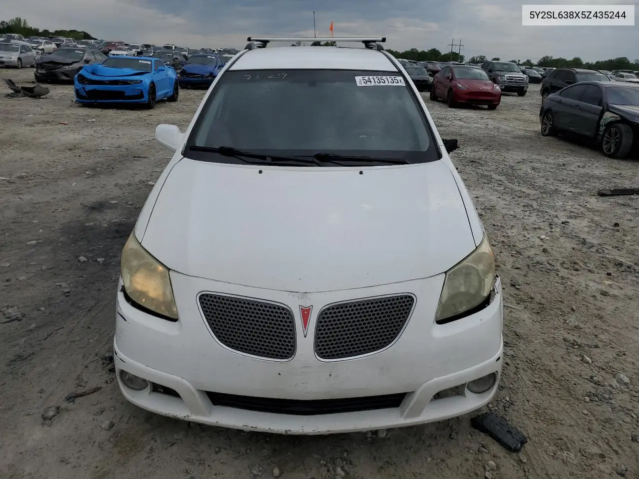 2005 Pontiac Vibe VIN: 5Y2SL638X5Z435244 Lot: 54135135