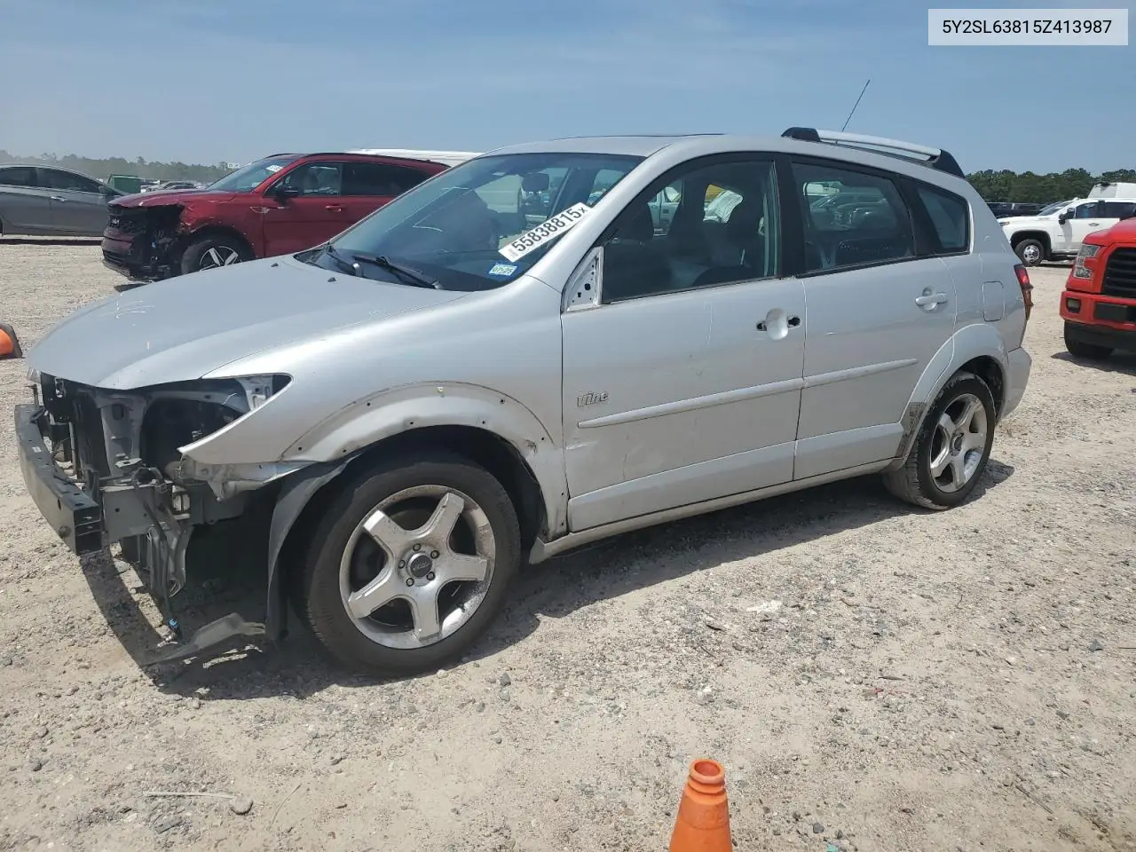 2005 Pontiac Vibe VIN: 5Y2SL63815Z413987 Lot: 55838815