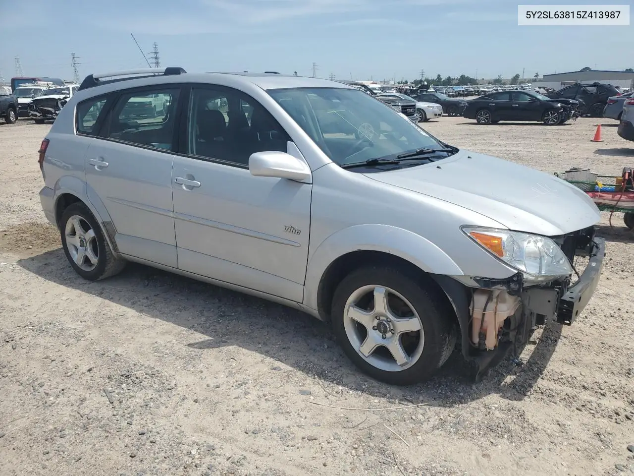 2005 Pontiac Vibe VIN: 5Y2SL63815Z413987 Lot: 55838815