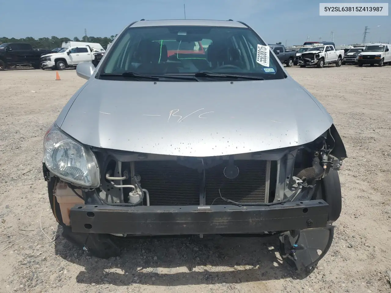 2005 Pontiac Vibe VIN: 5Y2SL63815Z413987 Lot: 55838815