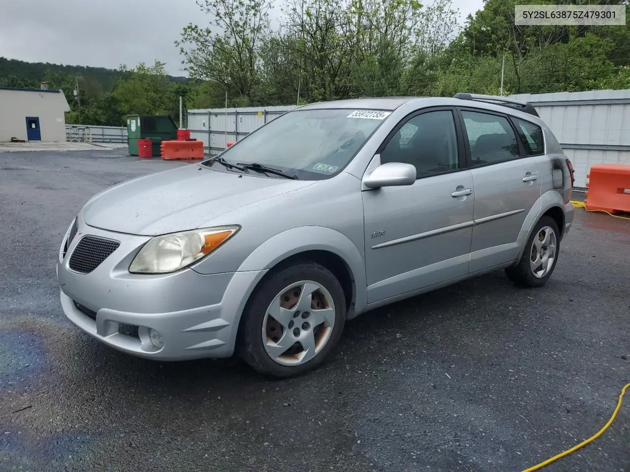 2005 Pontiac Vibe VIN: 5Y2SL63875Z479301 Lot: 55972735