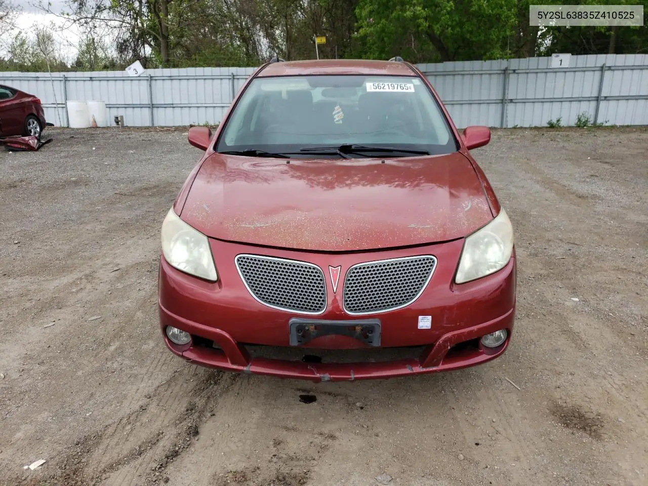 2005 Pontiac Vibe VIN: 5Y2SL63835Z410525 Lot: 56219765