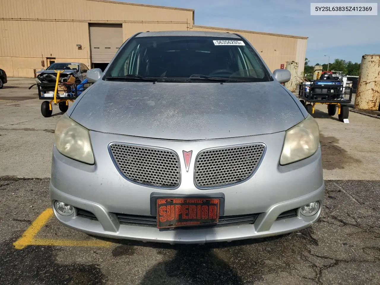 2005 Pontiac Vibe VIN: 5Y2SL63835Z412369 Lot: 56356205