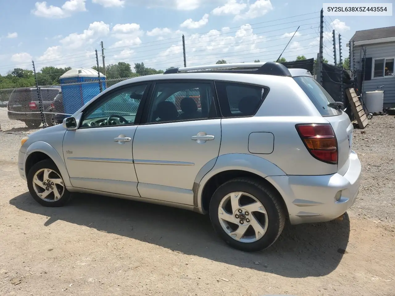 2005 Pontiac Vibe VIN: 5Y2SL638X5Z443554 Lot: 61015955