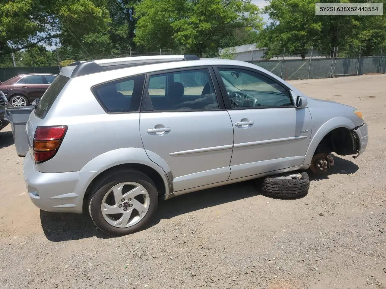 2005 Pontiac Vibe VIN: 5Y2SL638X5Z443554 Lot: 61015955