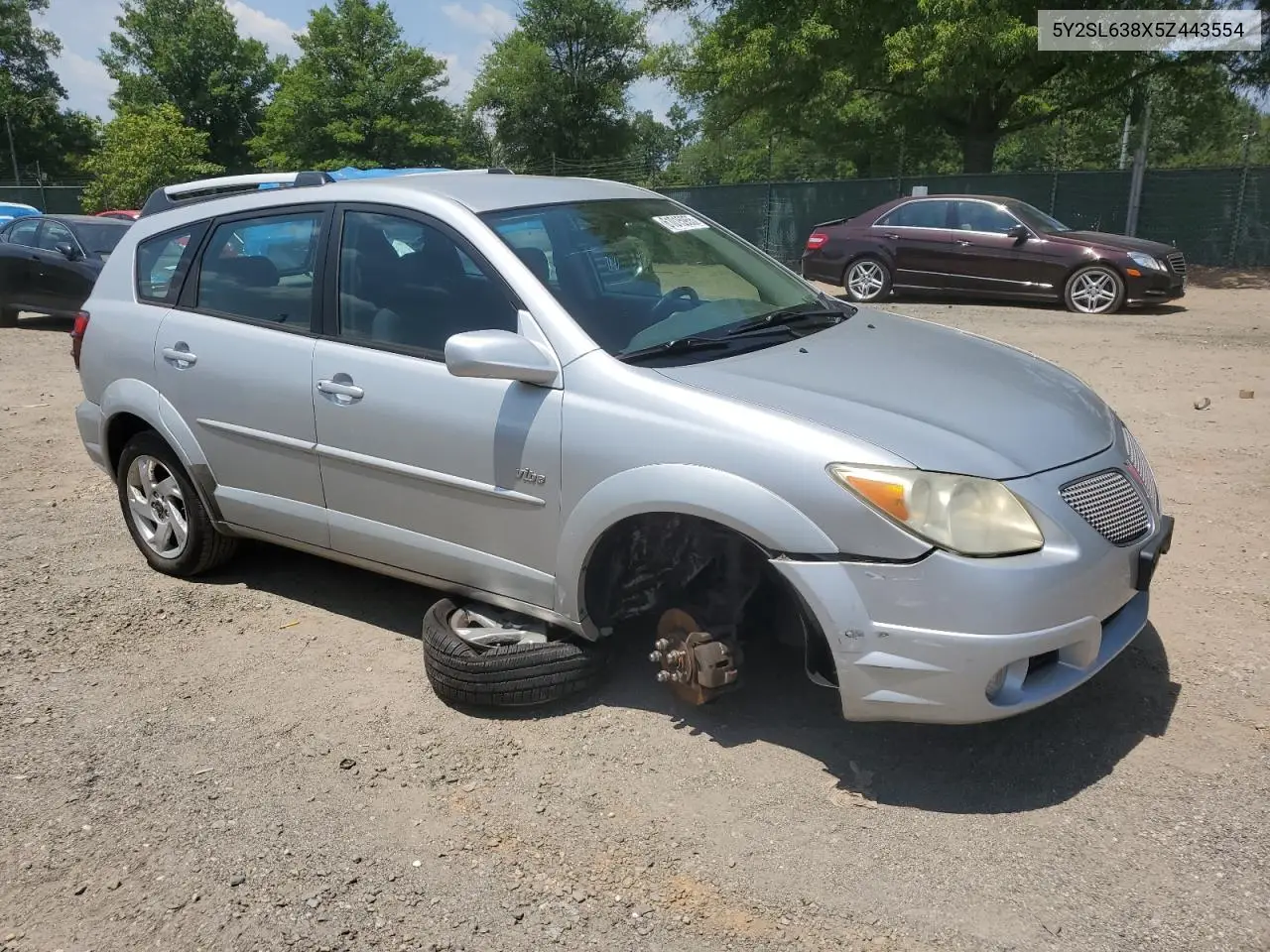 2005 Pontiac Vibe VIN: 5Y2SL638X5Z443554 Lot: 61015955