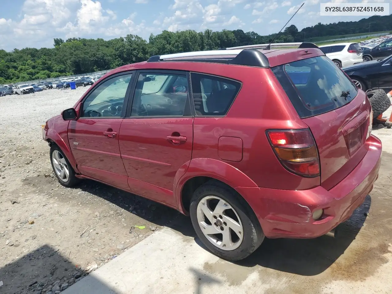 2005 Pontiac Vibe VIN: 5Y2SL63875Z451658 Lot: 61236215