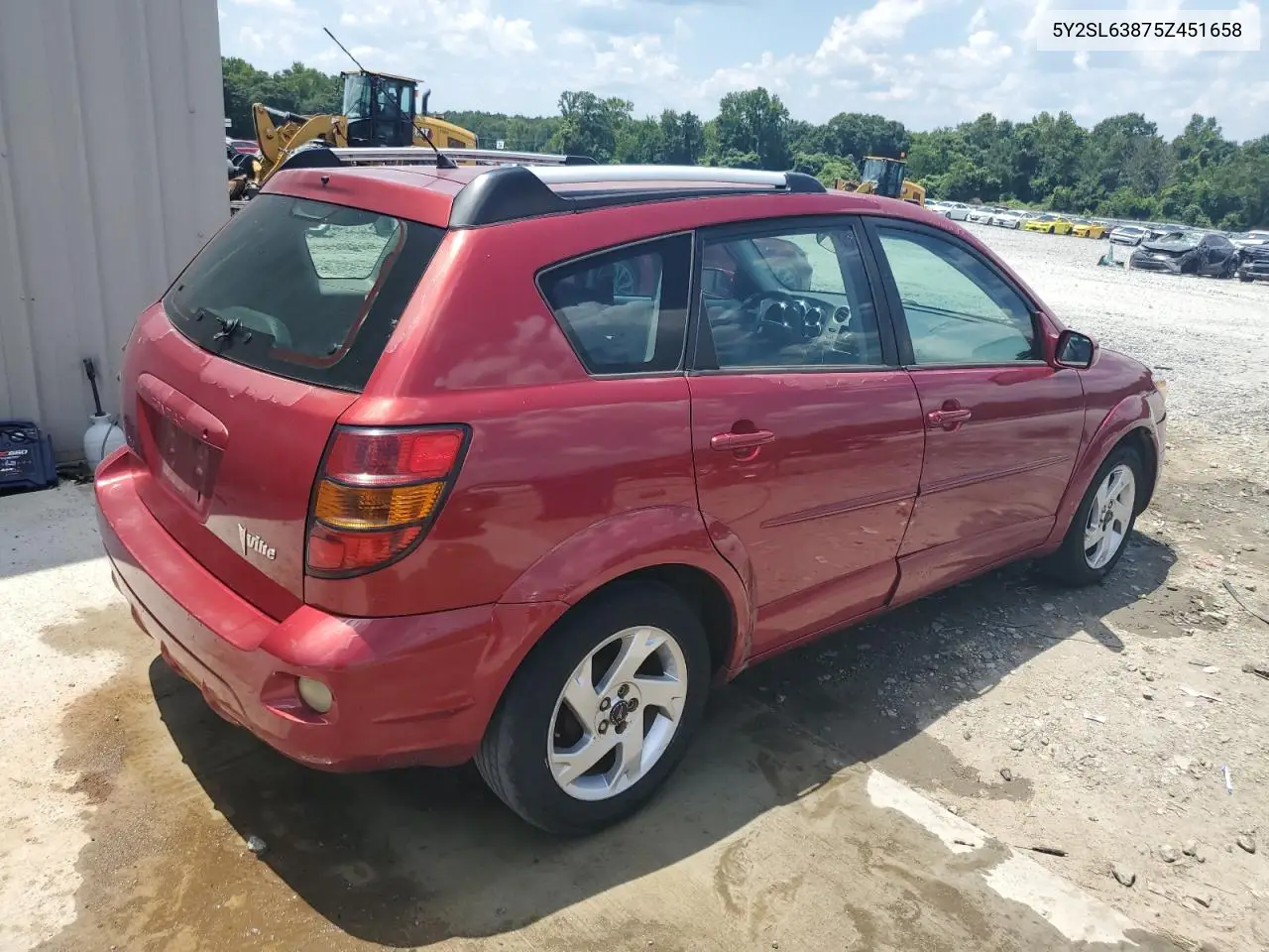 2005 Pontiac Vibe VIN: 5Y2SL63875Z451658 Lot: 61236215