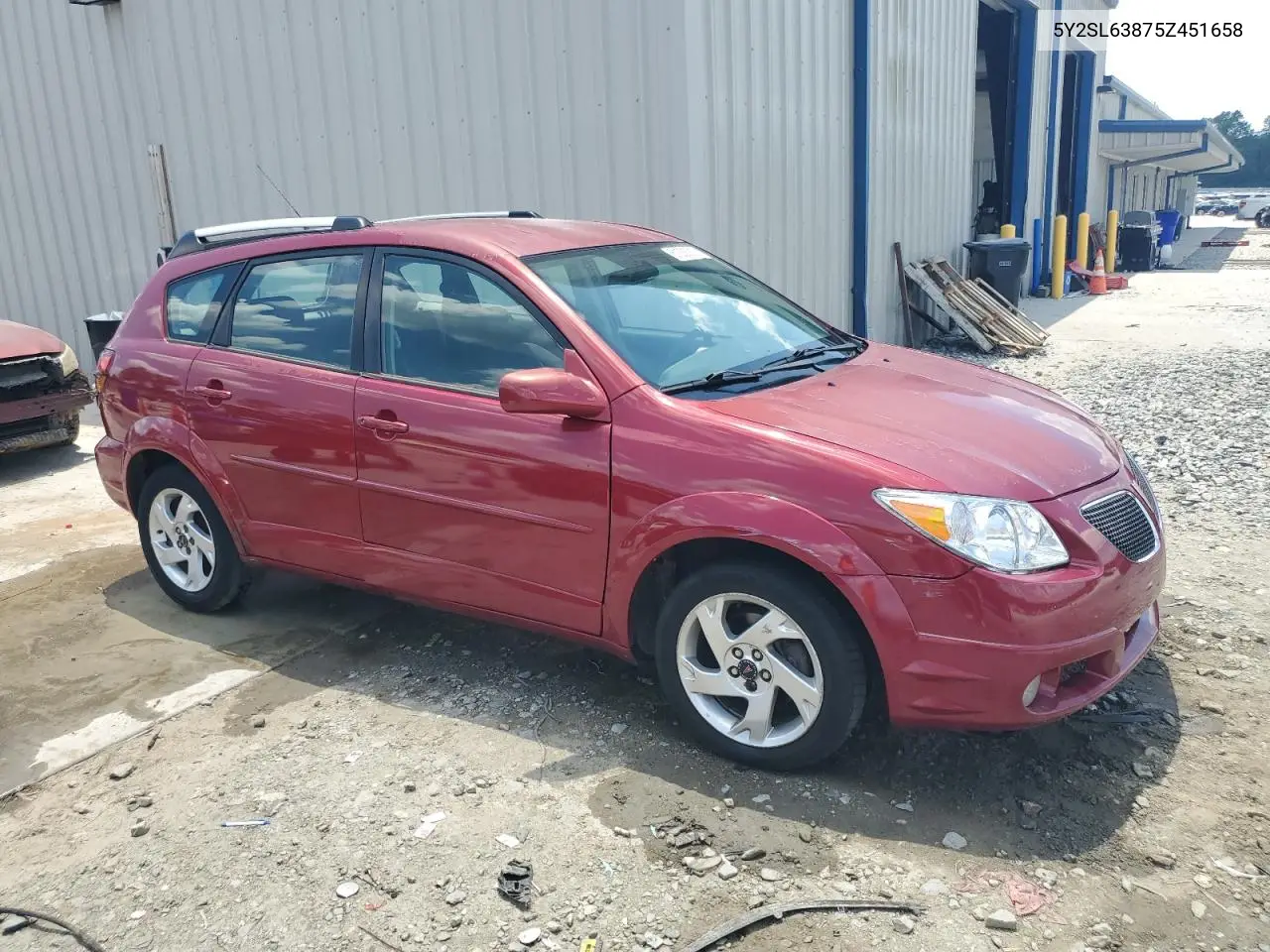 2005 Pontiac Vibe VIN: 5Y2SL63875Z451658 Lot: 61236215