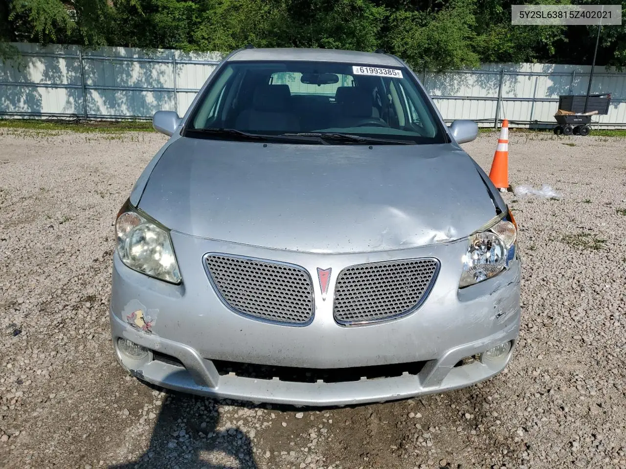 2005 Pontiac Vibe VIN: 5Y2SL63815Z402021 Lot: 61993385