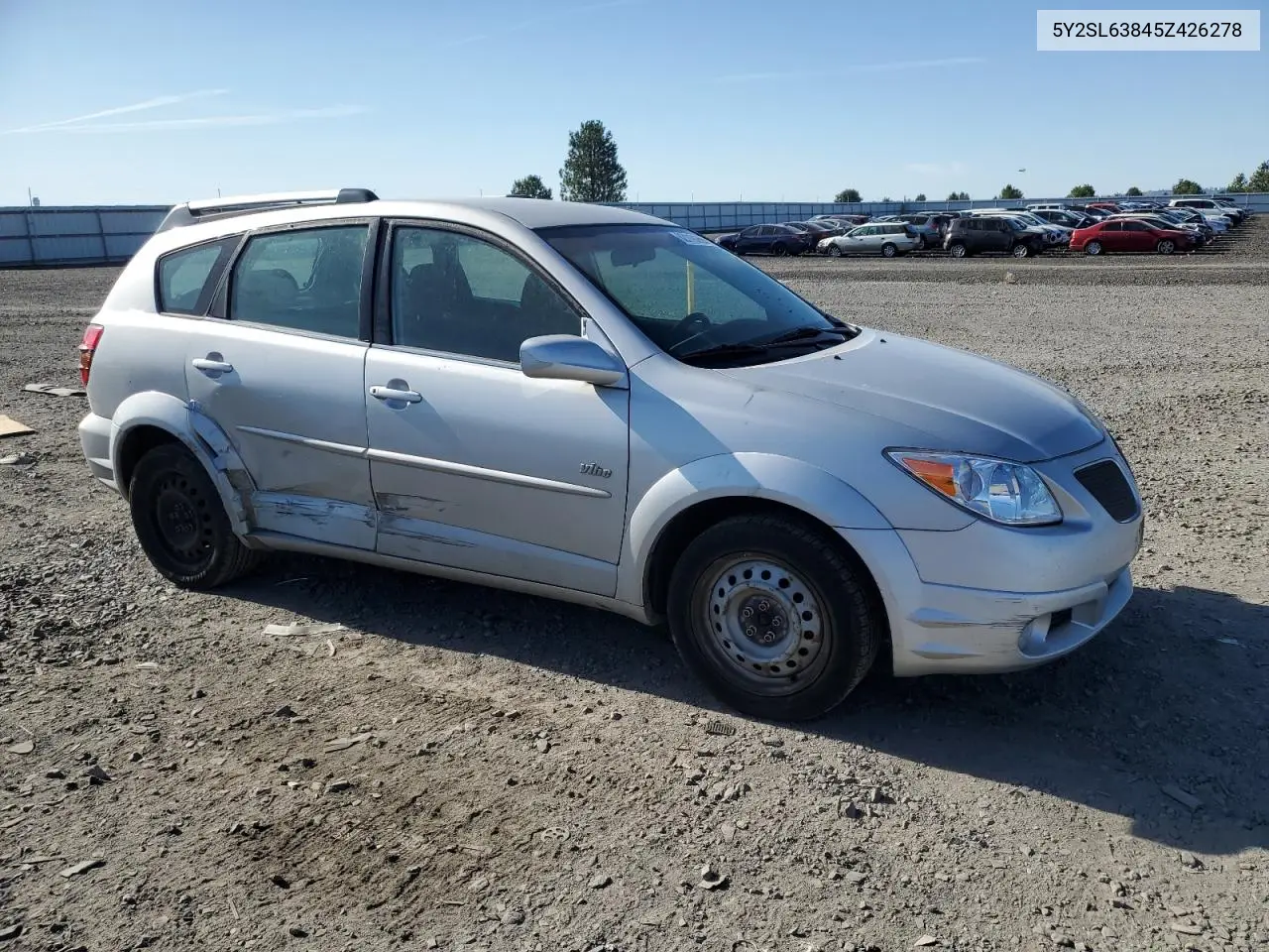 2005 Pontiac Vibe VIN: 5Y2SL63845Z426278 Lot: 62119265