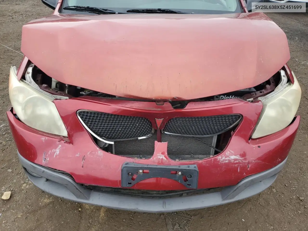 2005 Pontiac Vibe VIN: 5Y2SL638X5Z451699 Lot: 62332425