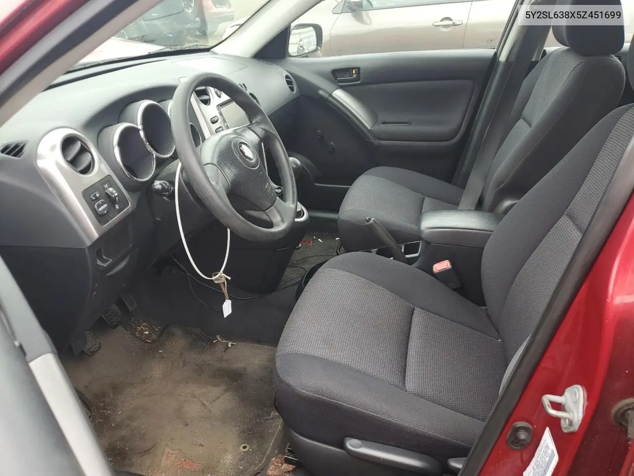 2005 Pontiac Vibe VIN: 5Y2SL638X5Z451699 Lot: 62332425