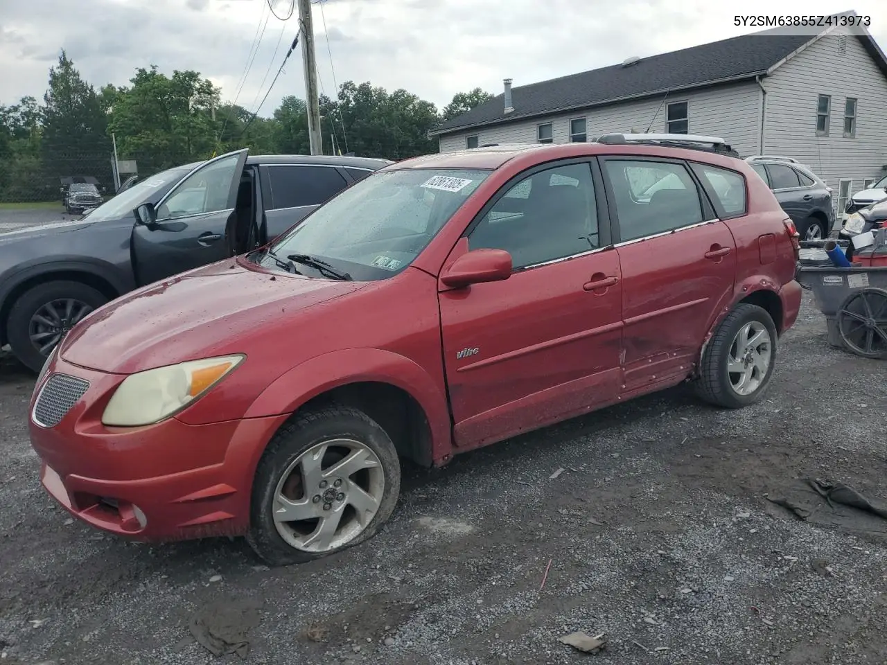 2005 Pontiac Vibe VIN: 5Y2SM63855Z413973 Lot: 62861305