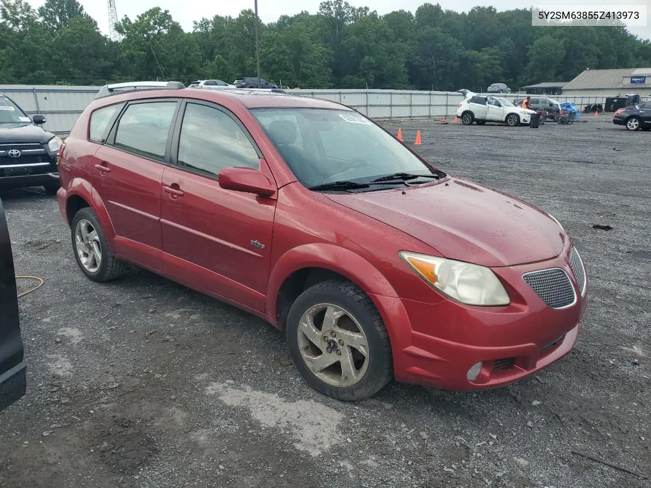 2005 Pontiac Vibe VIN: 5Y2SM63855Z413973 Lot: 62861305
