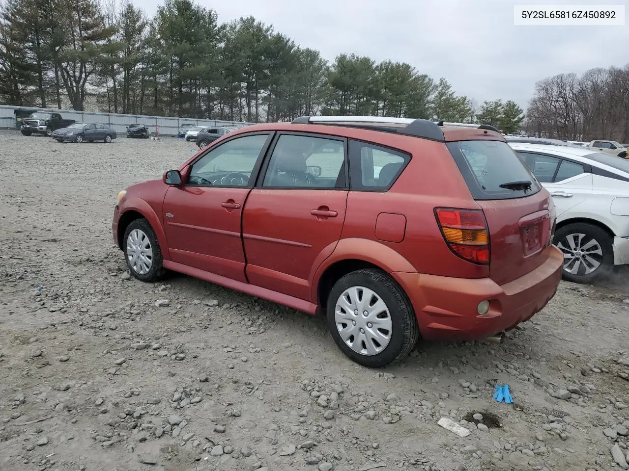2006 Pontiac Vibe VIN: 5Y2SL65816Z450892 Lot: 49228365